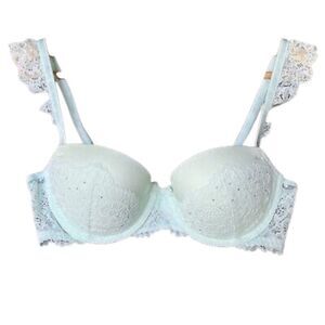 Victoria’s Secret Mint DREAM ANGELS 34B bra lace straps